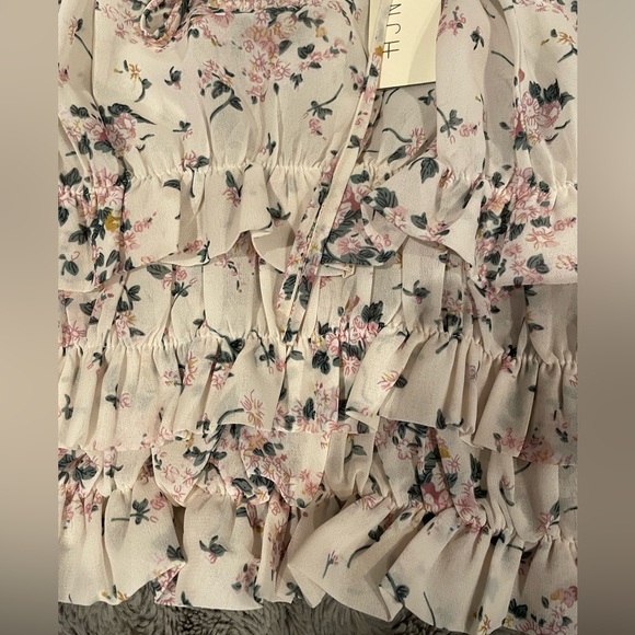 Grow with Me Cream Floral Print Tiered Ruffled Long Sleeve Top - Picture 7 of 7